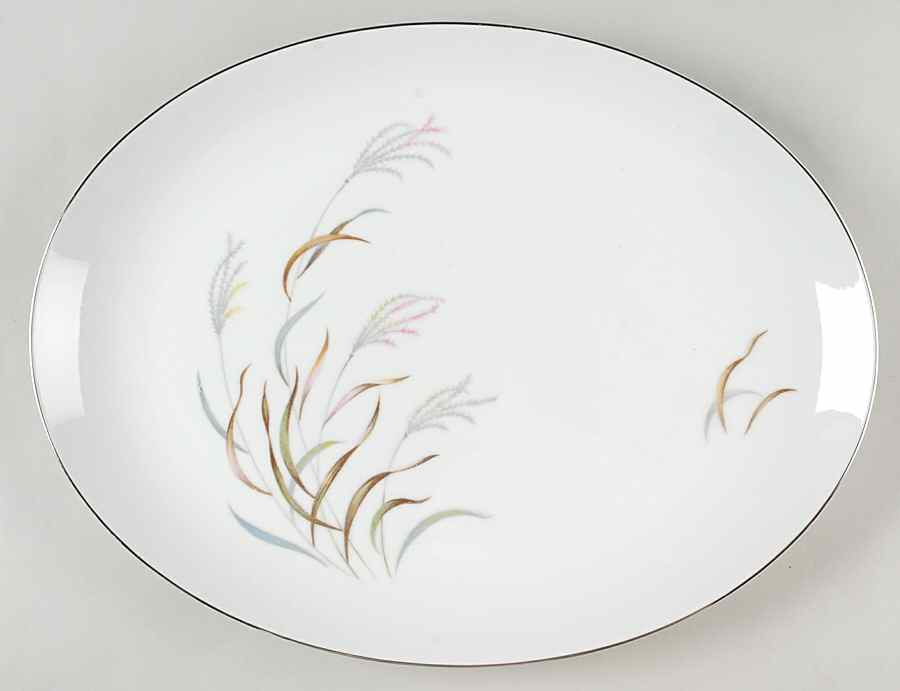 Autumn Breeze 16" Oval Serving Platter by Norcrest-1
