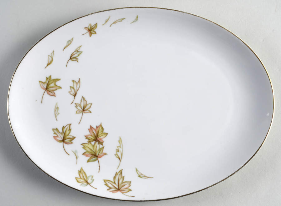 Autumn Fantasy 12" Oval Serving Platter by Norcrest-1