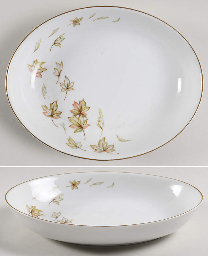 Autumn Fantasy 10" Oval Vegetable Bowl by Norcrest-1