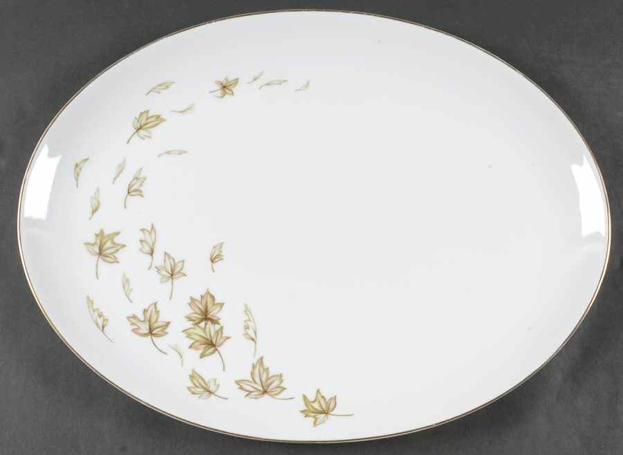 Autumn Fantasy 16" Oval Serving Platter by Norcrest-1