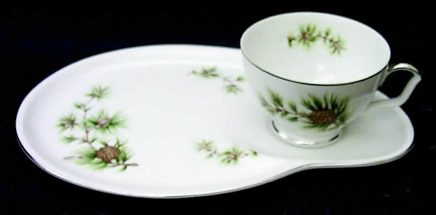 Cascade Pine Snack Plate & Cup Set by Norcrest-1