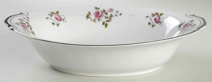 Chelsea Rose 10" Oval Vegetable Bowl by Norcrest-1