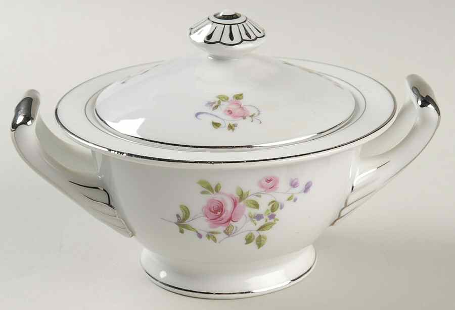 Chelsea Rose Sugar Bowl & Lid by Norcrest-1
