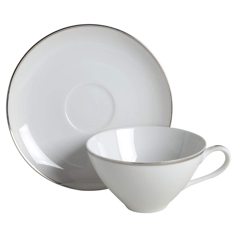 Classic Flat Cup & Saucer Set by Norcrest-1