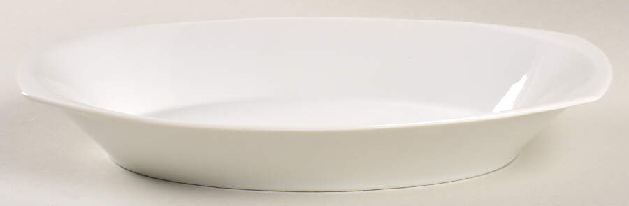 Continental White 10" Oval Vegetable Bowl by Norcrest-1