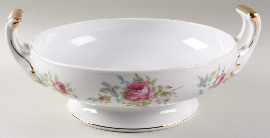 Dresden Rose Round Vegetable No Lid by Norcrest-1