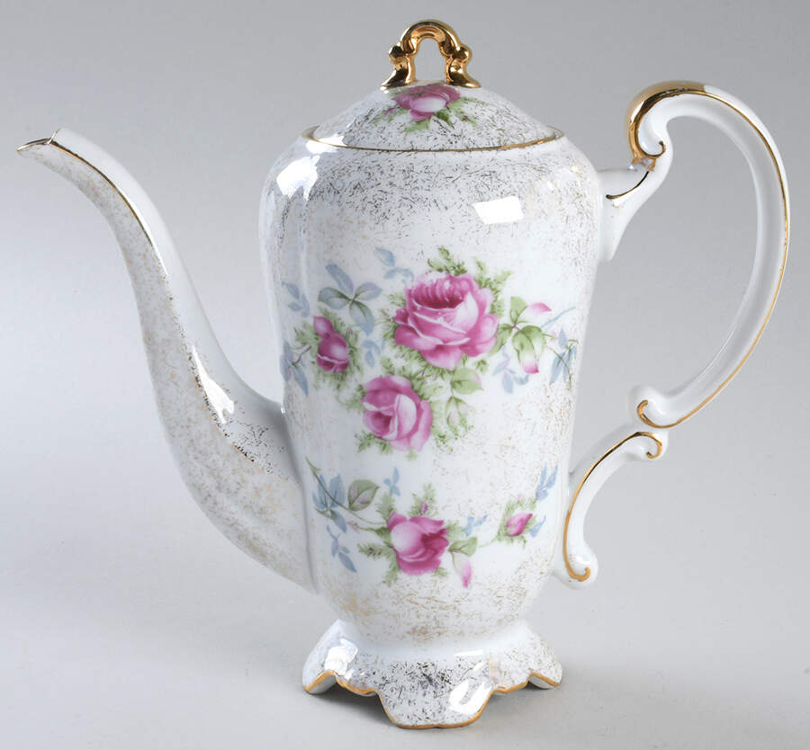 Dresden Rose Mini Coffee Pot & Lid by Norcrest-1