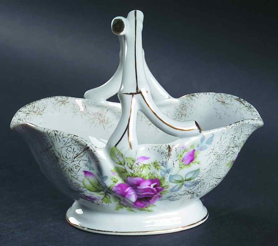 Dresden Rose Small Basket by Norcrest-1