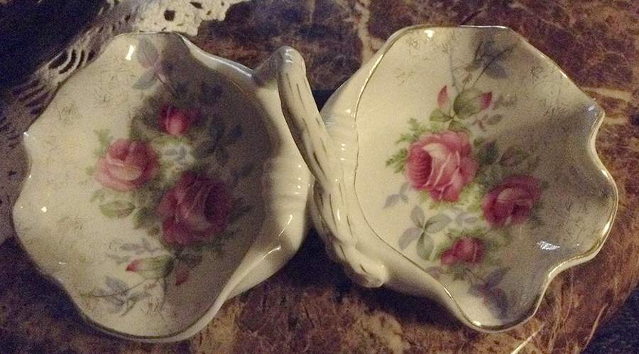 Dresden Rose 2-Part Relish by Norcrest-1