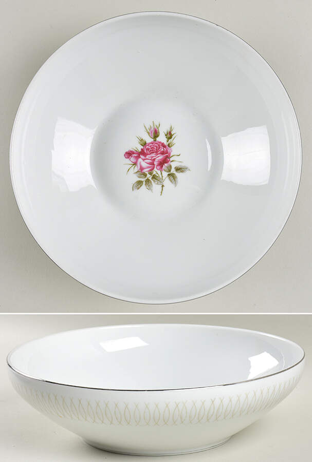 Embassy Rose 9" Round Vegetable Bowl by Norcrest-1