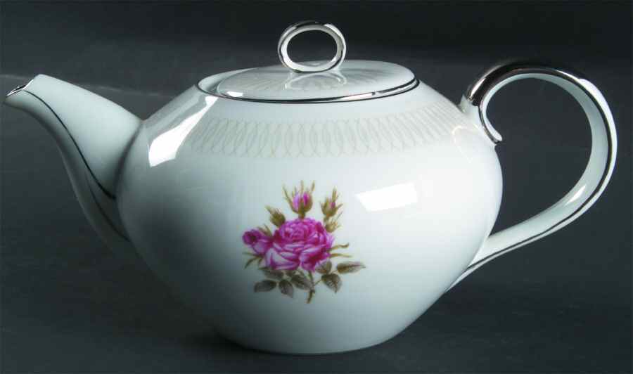 Embassy Rose Teapot & Lid by Norcrest-1