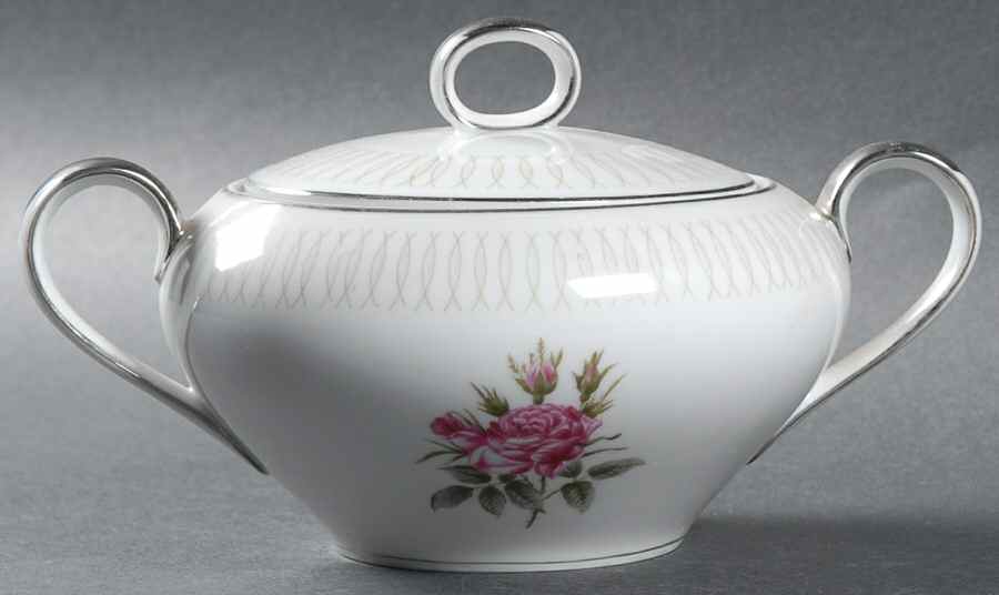 Embassy Rose Sugar Bowl & Lid by Norcrest-1