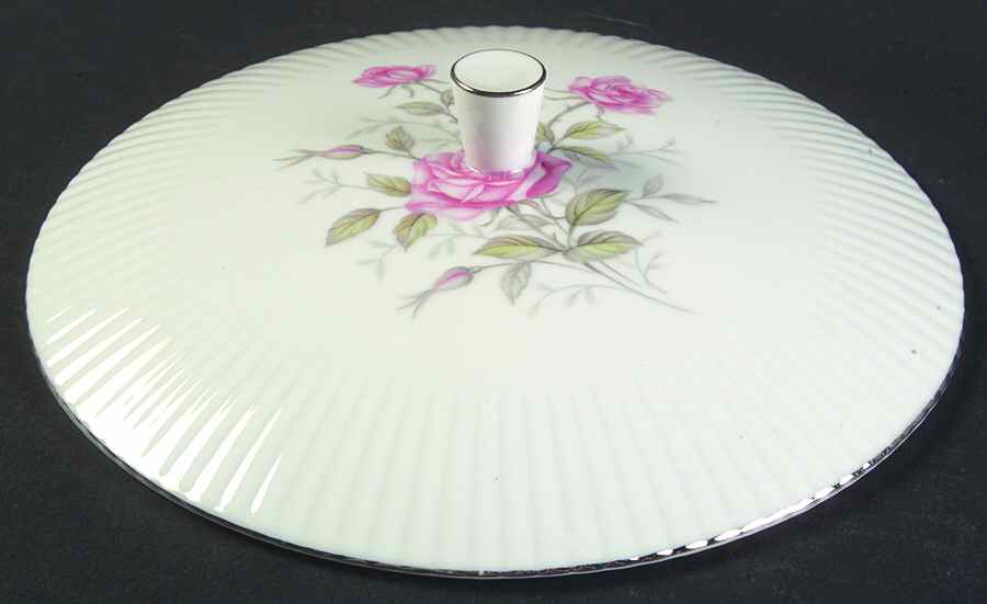 Lyric Rose Lid for Round Vegetable by Norcrest-1