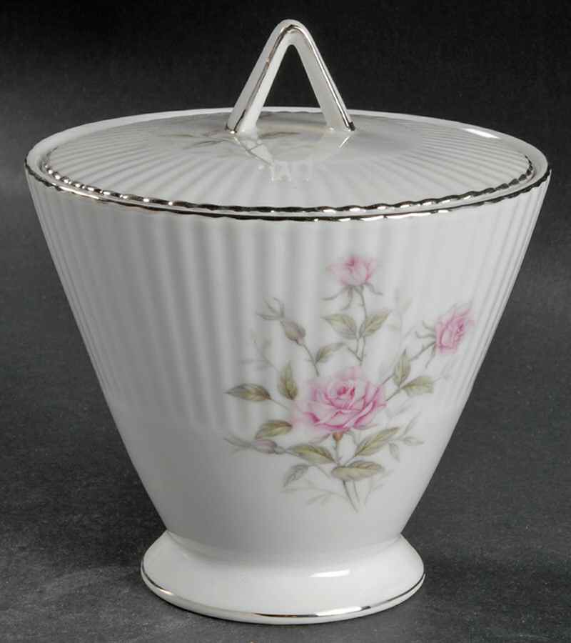 Lyric Rose Sugar Bowl & Lid by Norcrest-1