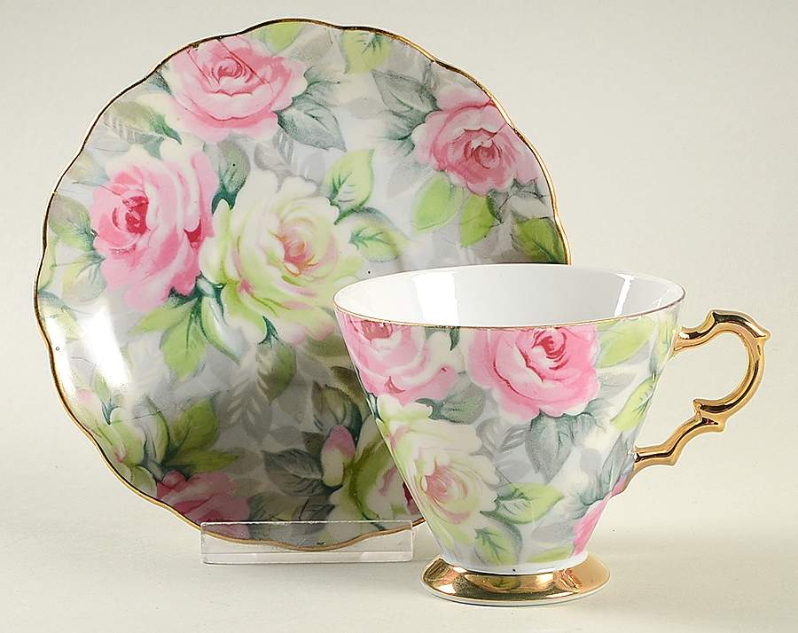 NOT2 Footed Cup & Saucer Set by Norcrest-1