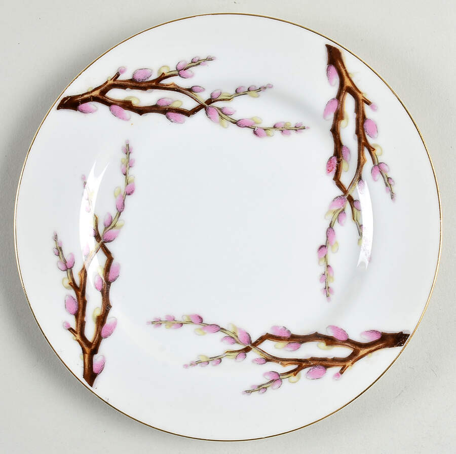 Pussy Willow Salad Plate by Norcrest-1