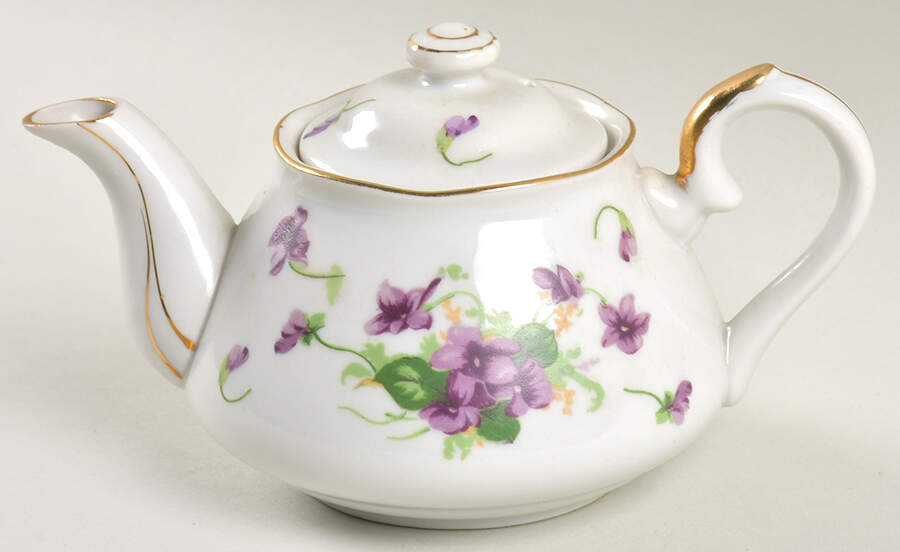 Sweet Violets Mini Teapot & Lid by Norcrest-1