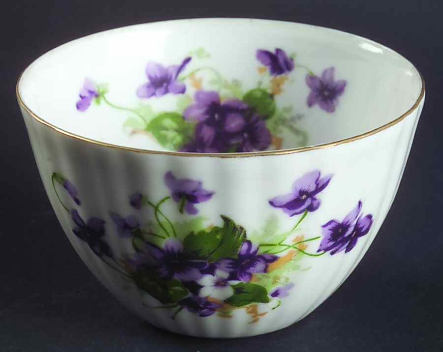 Sweet Violets Open Sugar Bowl by Norcrest-1