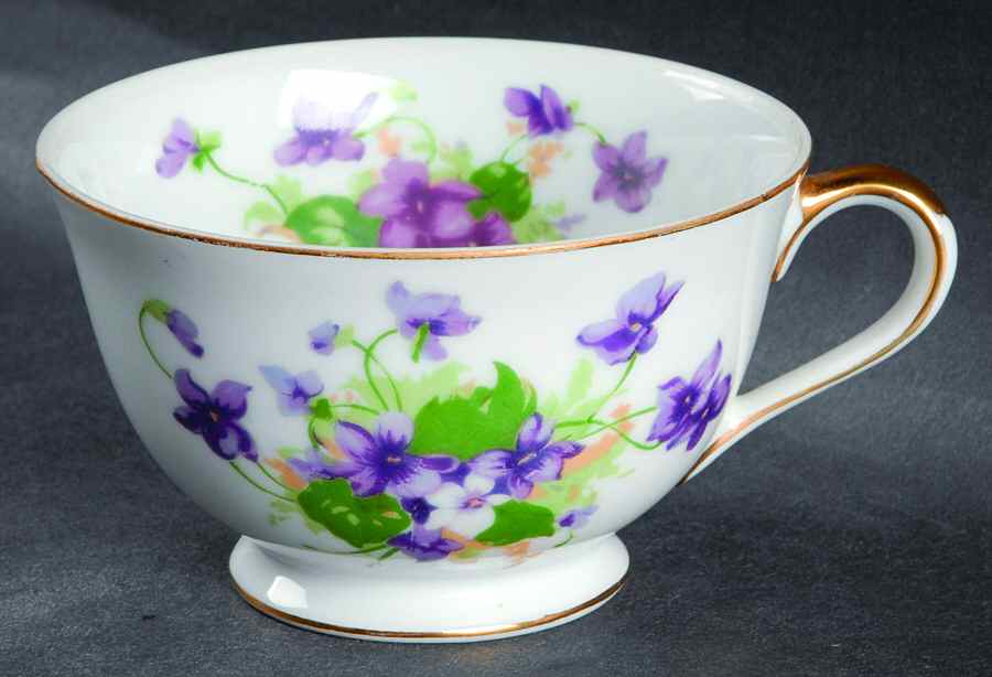 Sweet Violets Footed Cup by Norcrest-1