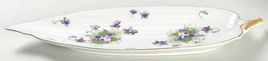 Sweet Violets 12" Leaf Dish by Norcrest-1