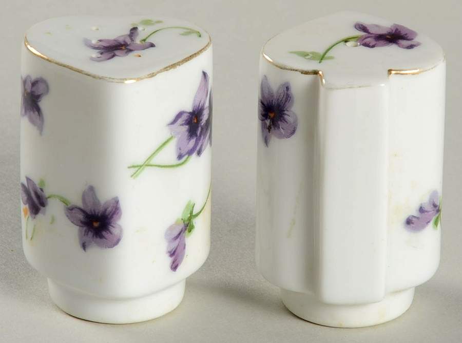 Sweet Violets Salt & Pepper Set by Norcrest-1