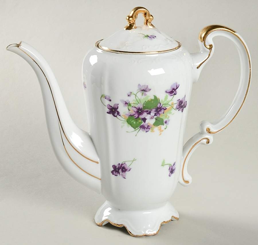 Sweet Violets Coffee Pot & Lid by Norcrest-1