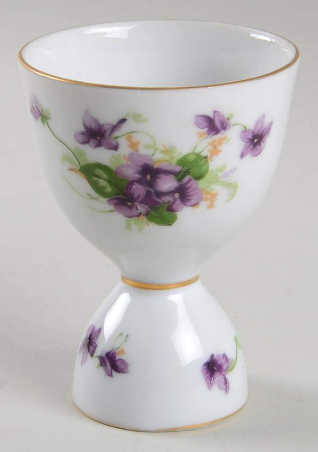 Sweet Violets Double Egg Cup by Norcrest-1