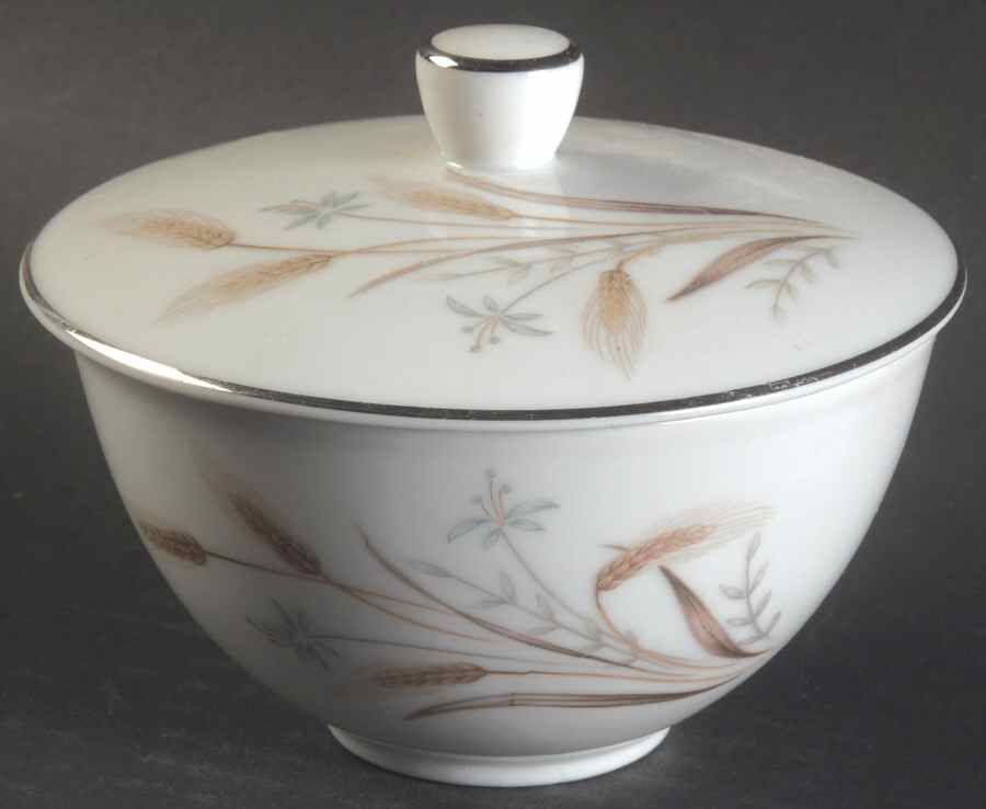 Wheat Bouquet Sugar Bowl & Lid by Norcrest-1