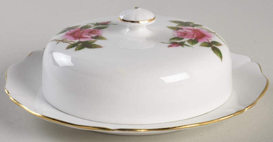 Carleton Rose Round Covered Butter by Northumbria-1