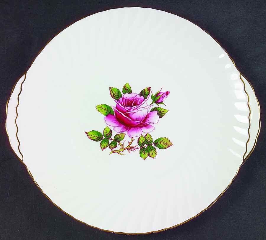 Carleton Rose Handled Cake Plate by Northumbria-1
