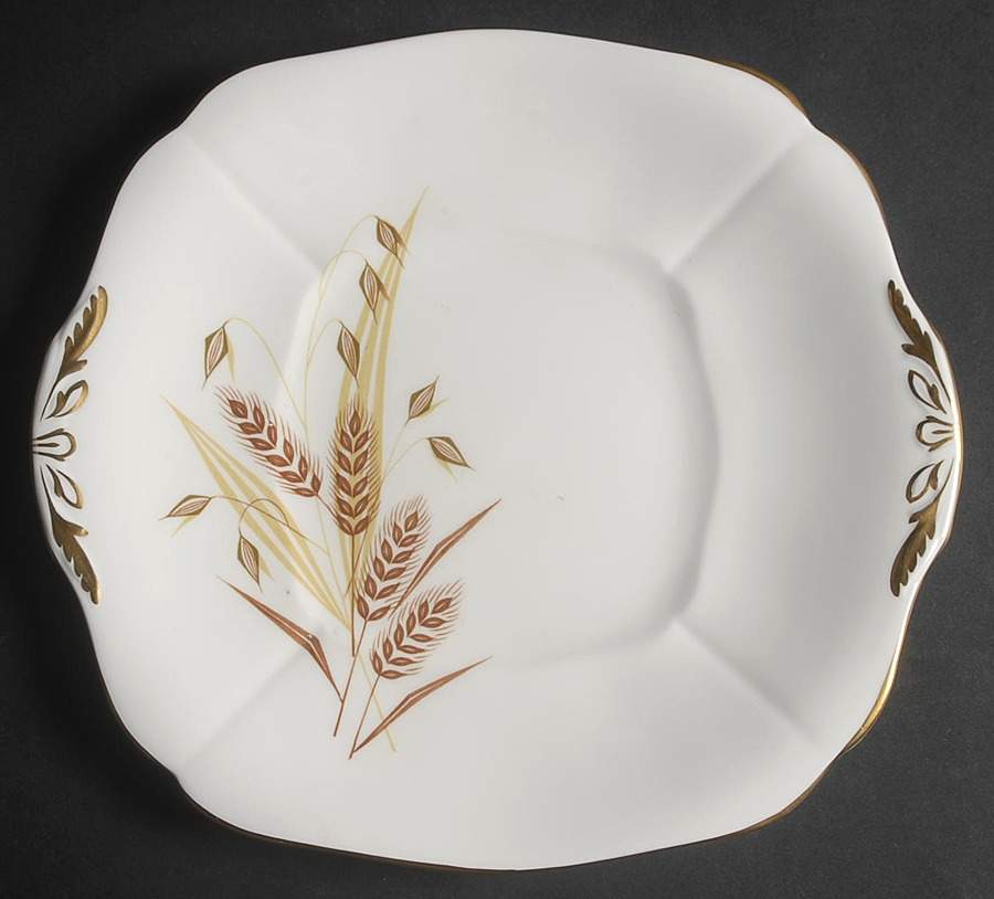 Golden Horizon Square Handled Cake Plate by Northumbria-1