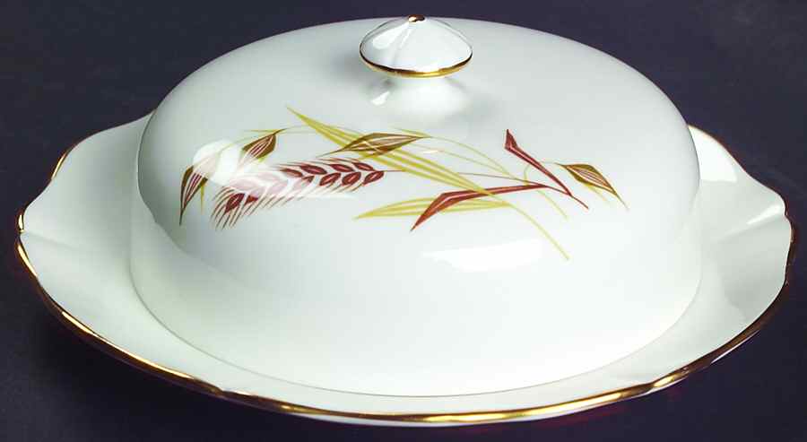 Golden Horizon Round Covered Butter by Northumbria-1