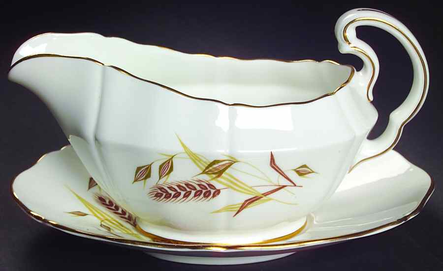 Golden Horizon Gravy Boat & Underplate by Northumbria-1