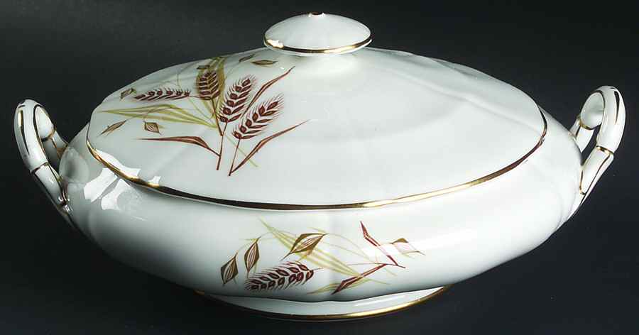 Golden Horizon Round Covered Vegetable by Northumbria-1