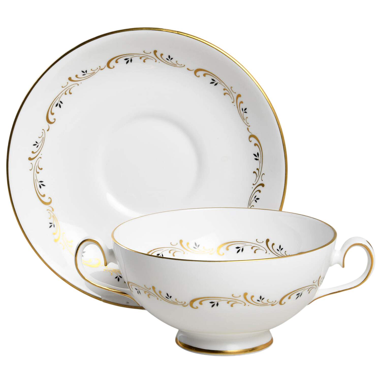 Lake Louise Footed Bouillon Cup & Saucer by Northumbria-1