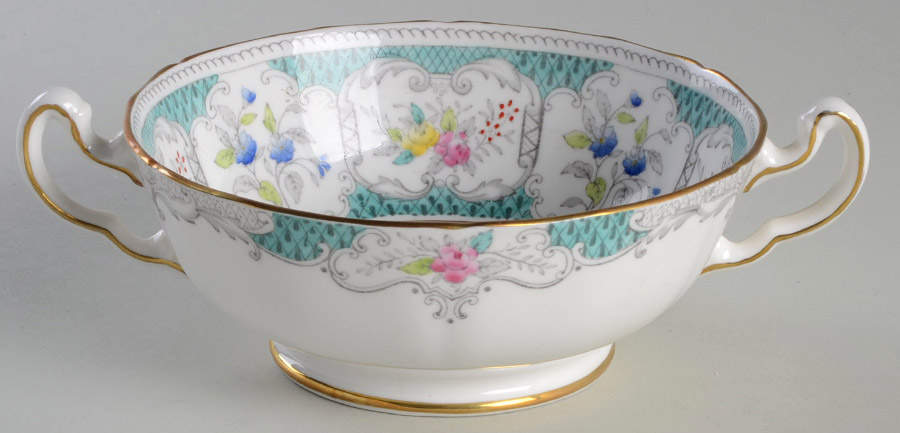Lowestoft Footed Cream Soup Bowl by Northumbria-1