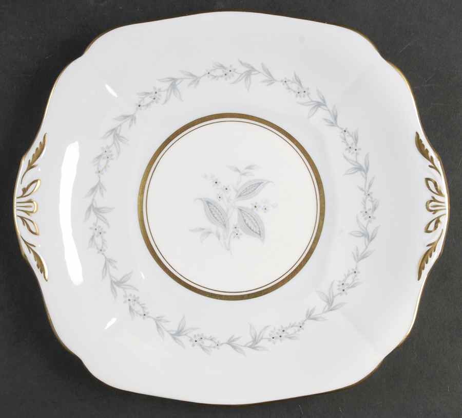 Morning Mist (Scalloped) Square Handled Cake Plate by Northumbria-1