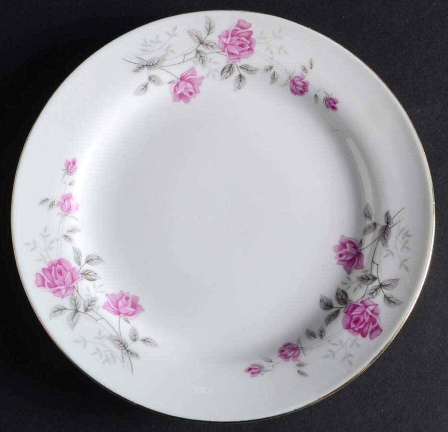 Victorian Rose Rim Salad Plate by Northridge-1