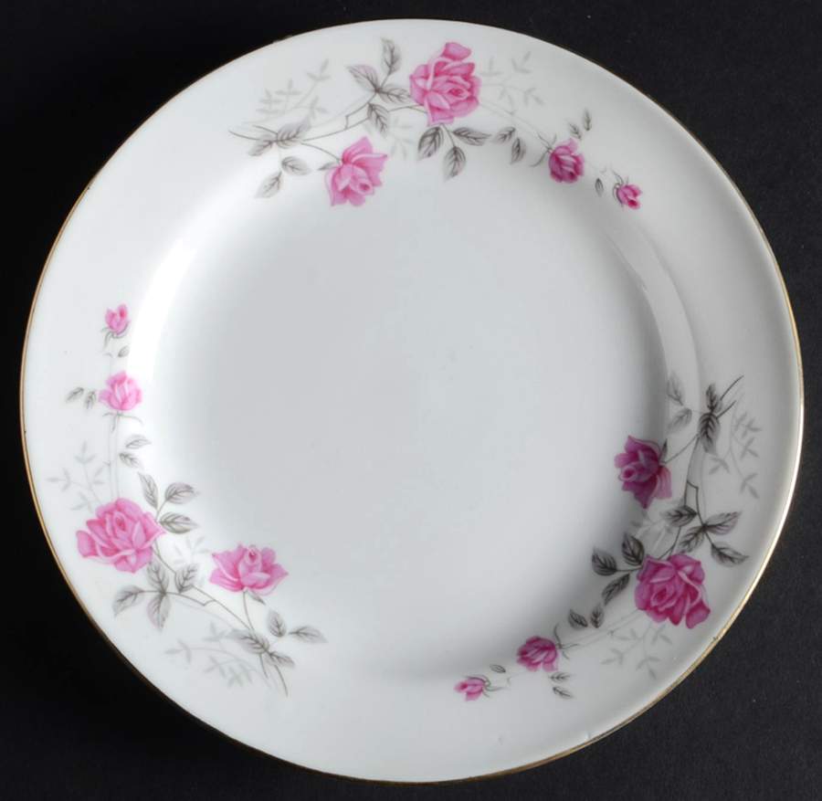 Victorian Rose Rim Bread & Butter Plate by Northridge-1
