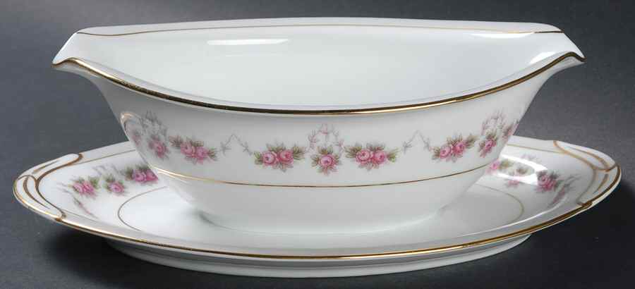 1313 Gravy Boat with Attached Underplate by Noritake-1