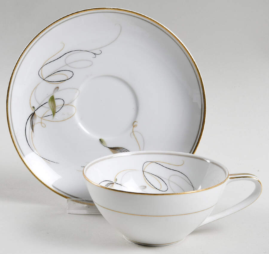 1389 Flat Cup & Saucer Set by Noritake-1