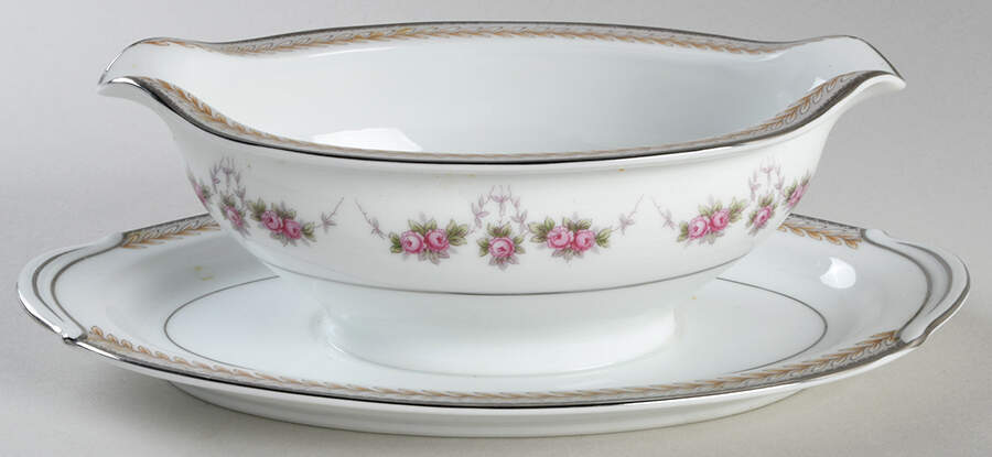 564 Gravy Boat with Attached Underplate by Noritake-1