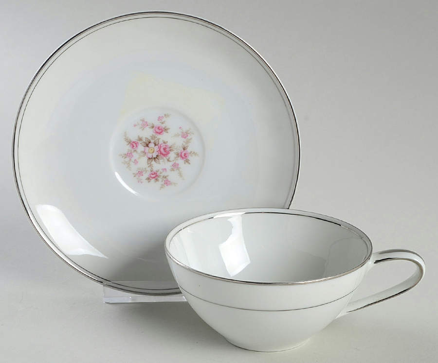 587 Flat Cup & Saucer Set by Noritake-1
