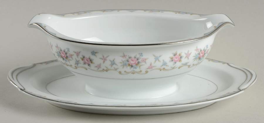 588 Gravy Boat with Attached Underplate by Noritake-1