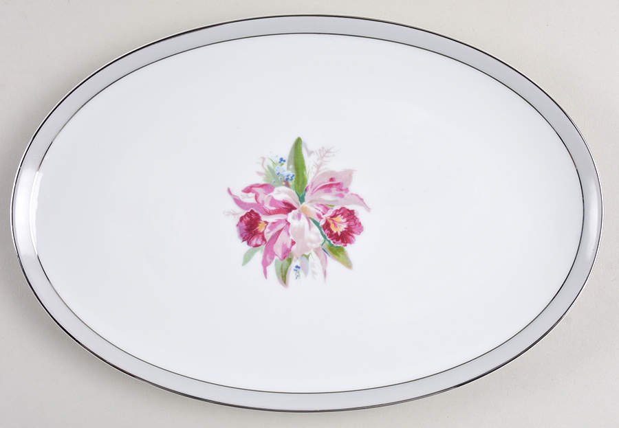 Orchid 12" Oval Serving Platter by Noritake-1