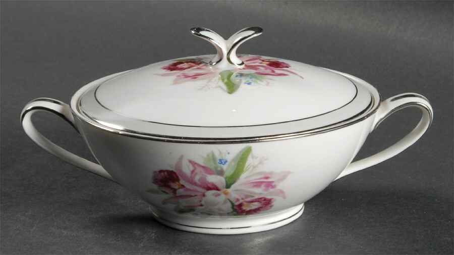 Orchid Sugar Bowl & Lid by Noritake-1