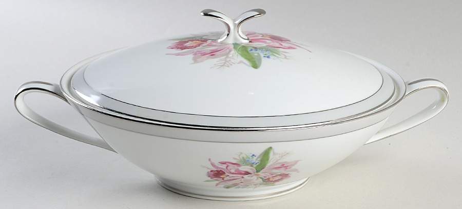 Orchid Round Covered Vegetable by Noritake-1