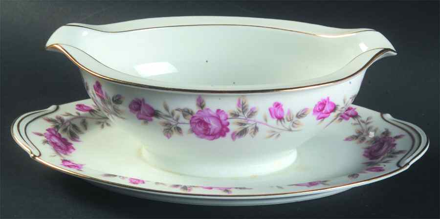 N1419 Gravy Boat with Attached Underplate by Noritake-1