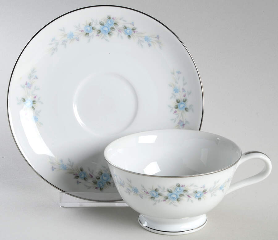 Romaine Footed Cup & Saucer Set by Noritake-1