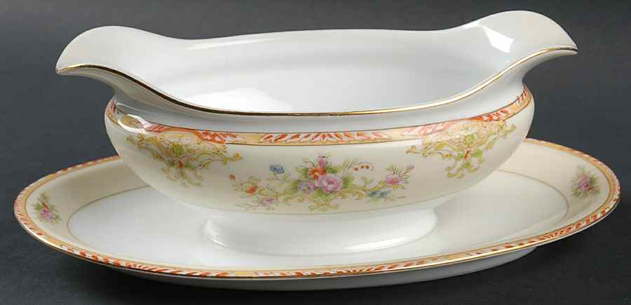 N951 Gravy Boat with Attached Underplate by Noritake-1